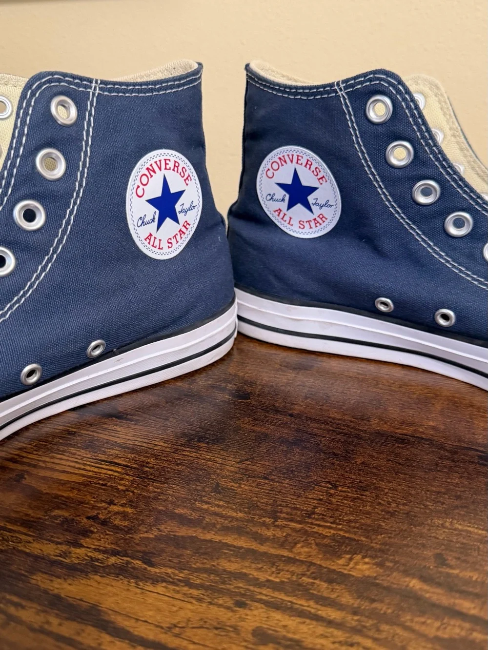 Converse Navy Blue High Top Sneakers - size 7.5